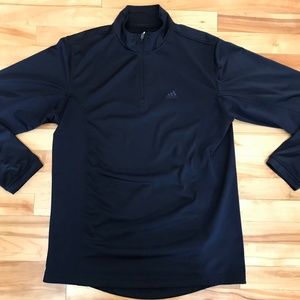 adidas, Long sleeve shirt, dark blue, men Medium